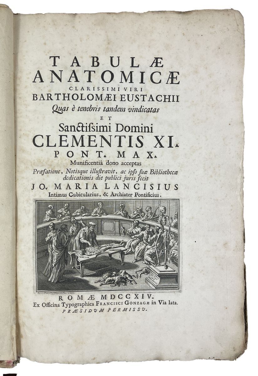 The title page of the first edition, printed in Rome in 1714, more than a century and a half after the plates were made.