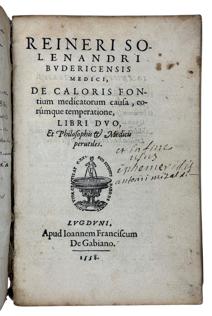 De Caloris fontium medicatorum causa