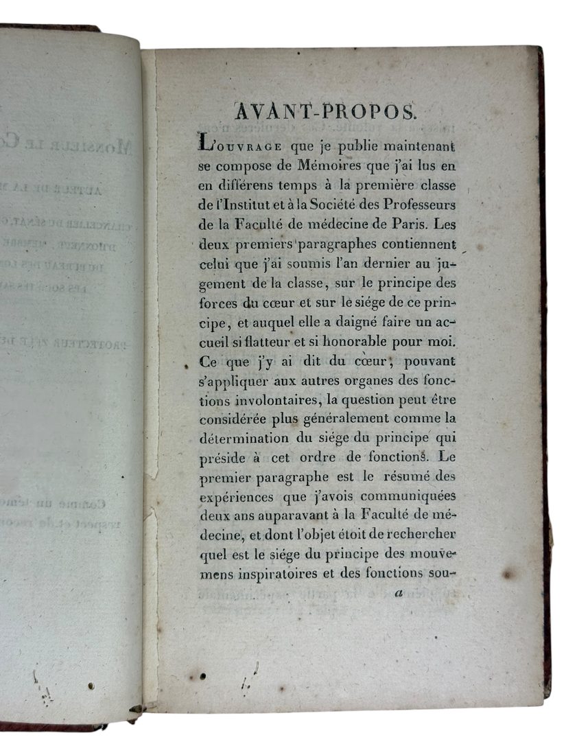 Experiences sur le principe de vie — 5