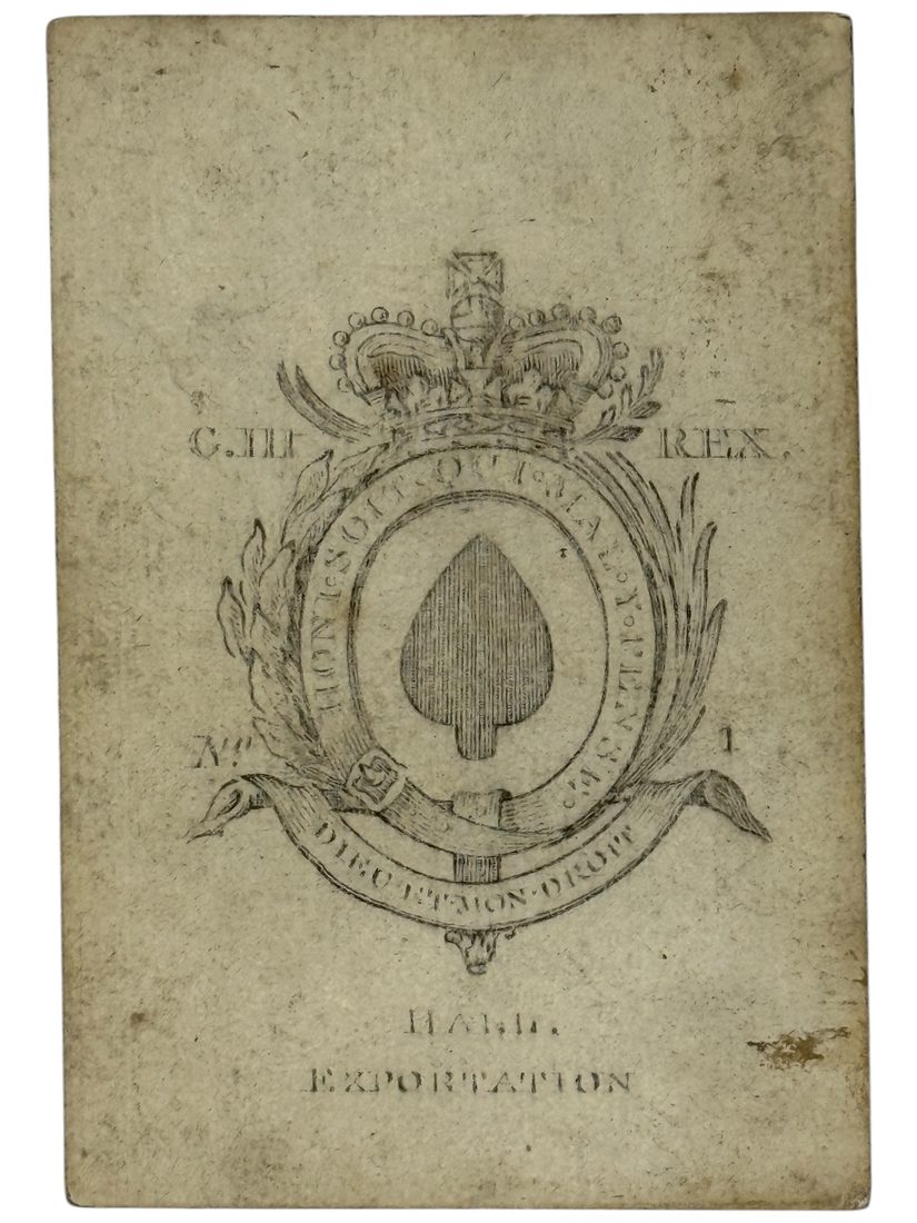English Export Playing Cards, Ace Type A8 — 2