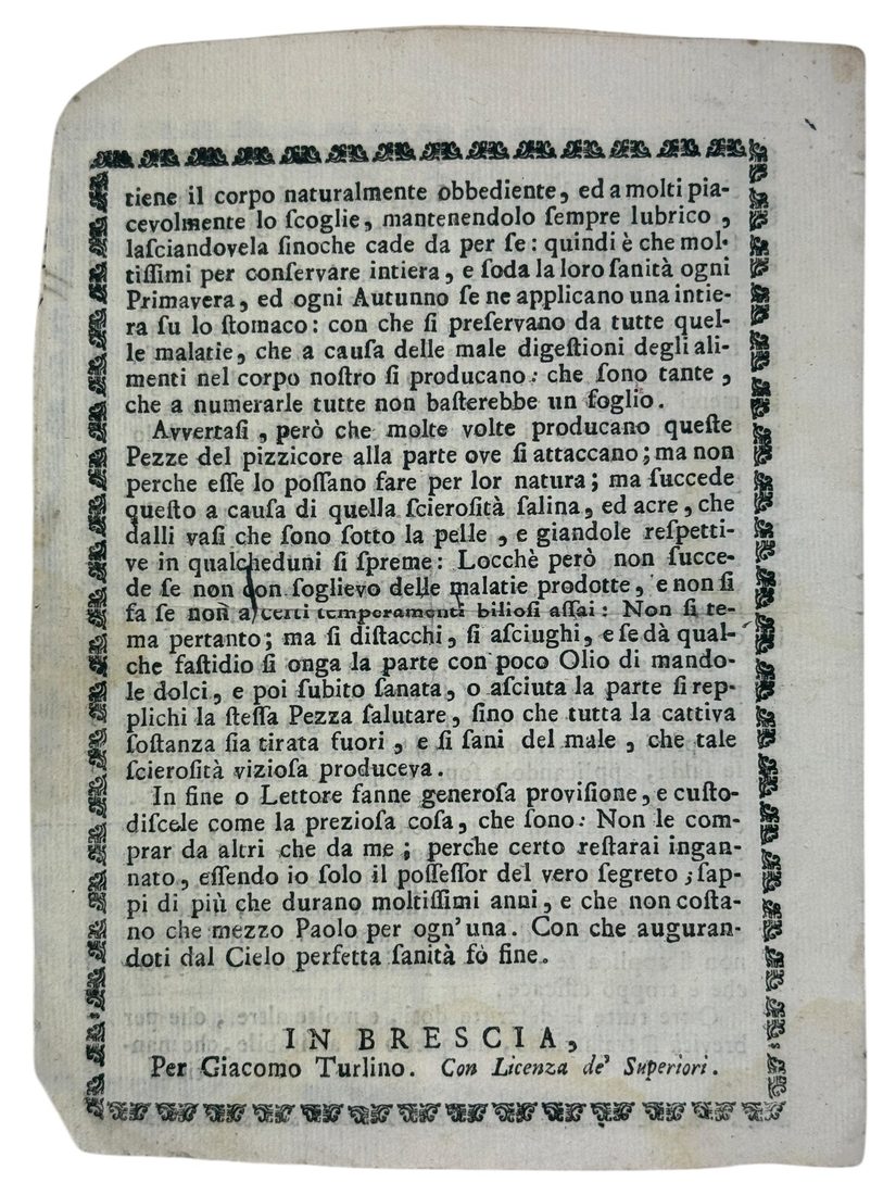 Pezze salutari iberne esaltate o sia Cerotto Stomachico — 4