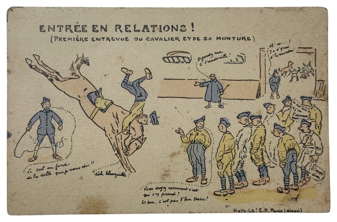 La Vie Gaie au Régiment: Complete Set of Ten Puzzle Postcards — 3