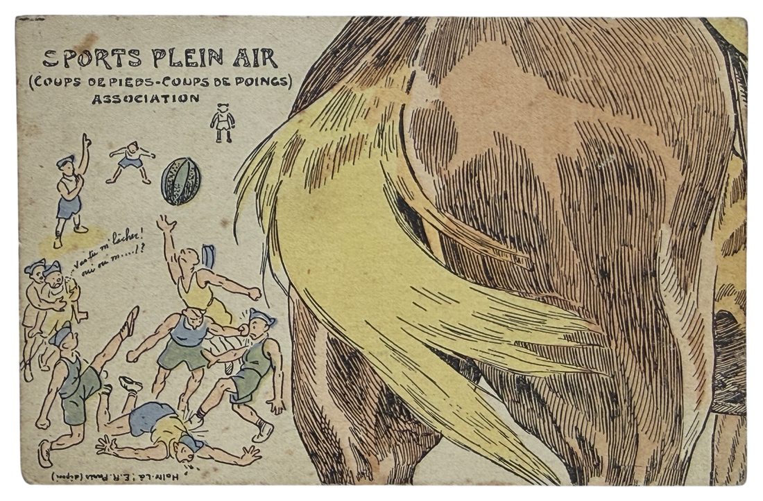 La Vie Gaie au Régiment: Complete Set of Ten Puzzle Postcards — 6