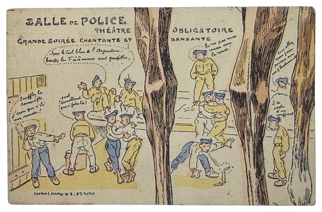 La Vie Gaie au Régiment: Complete Set of Ten Puzzle Postcards — 8