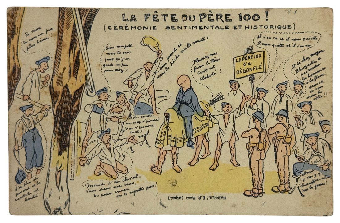 La Vie Gaie au Régiment: Complete Set of Ten Puzzle Postcards — 9