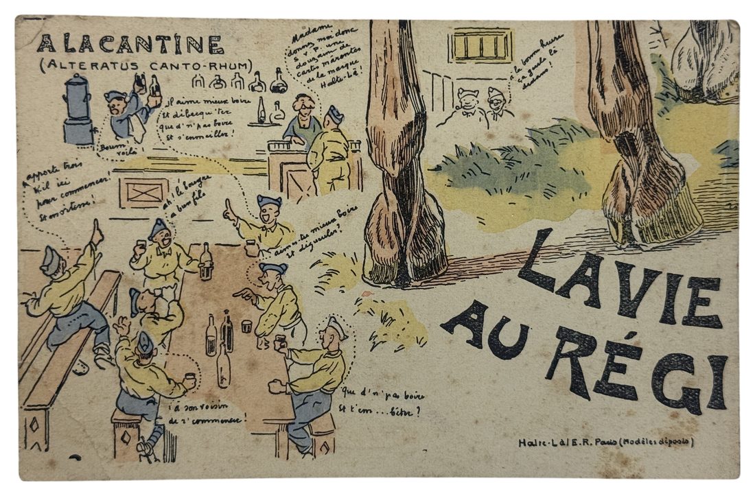 La Vie Gaie au Régiment: Complete Set of Ten Puzzle Postcards — 10