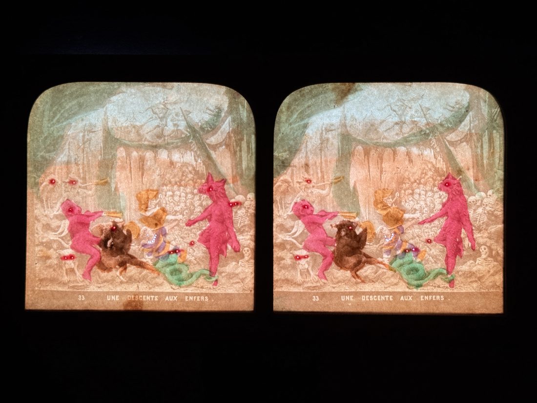 Diableries: Seven French Tissue Stereoviews with a Brewster Stereoscope — 7