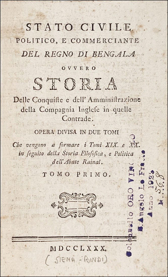Stato civile politico, e commerciante del Regno di Bengala — 3