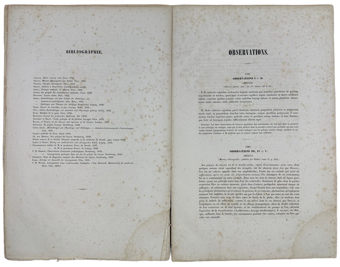 Musee d'anatomie de la faculte de medecine de Strasbourg : histoire des polypes du larynx — 2