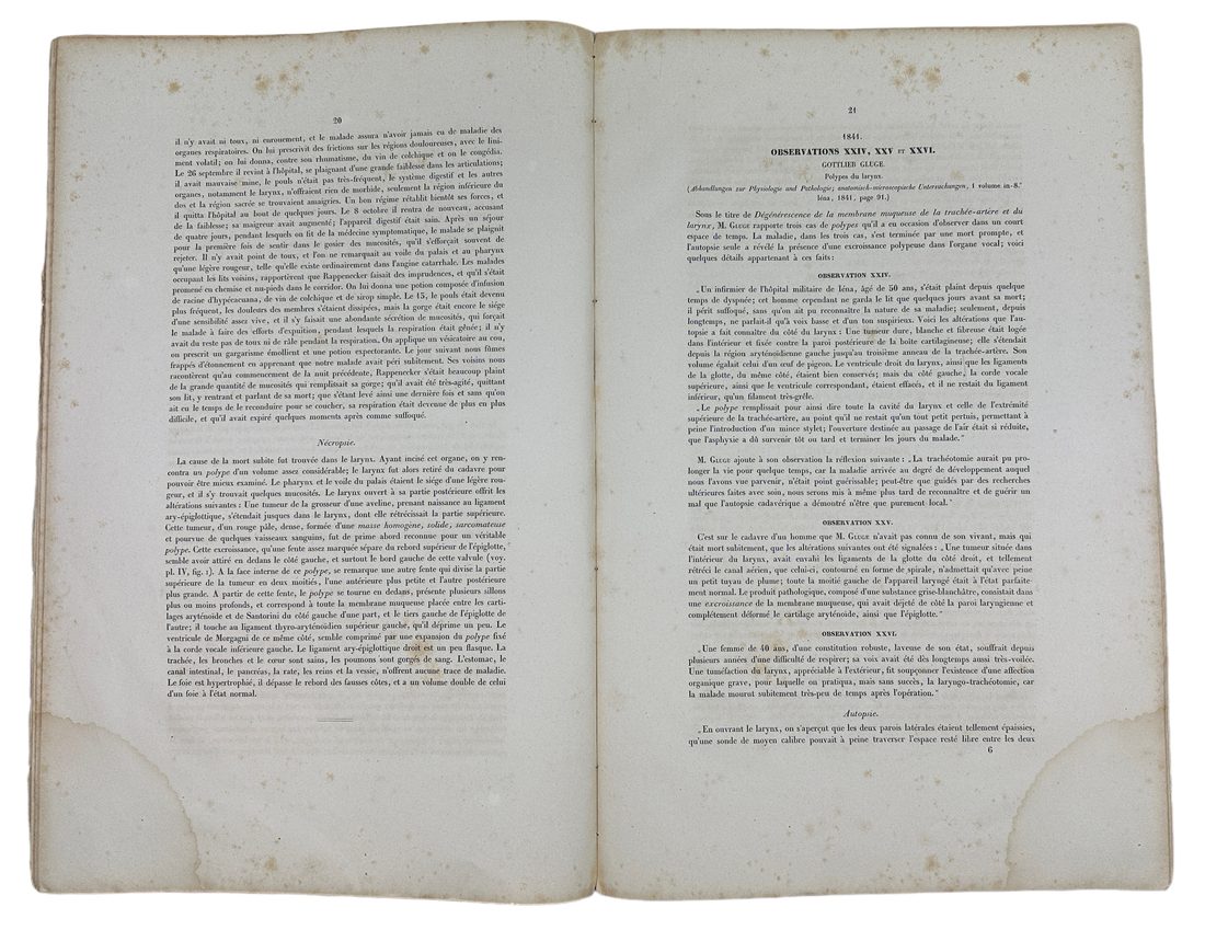 Musee d'anatomie de la faculte de medecine de Strasbourg : histoire des polypes du larynx — 3