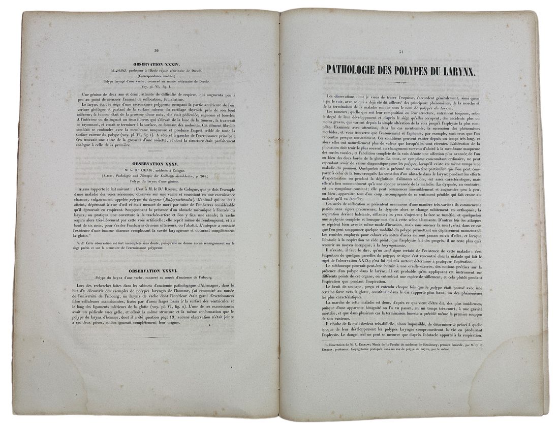 Musee d'anatomie de la faculte de medecine de Strasbourg : histoire des polypes du larynx — 4