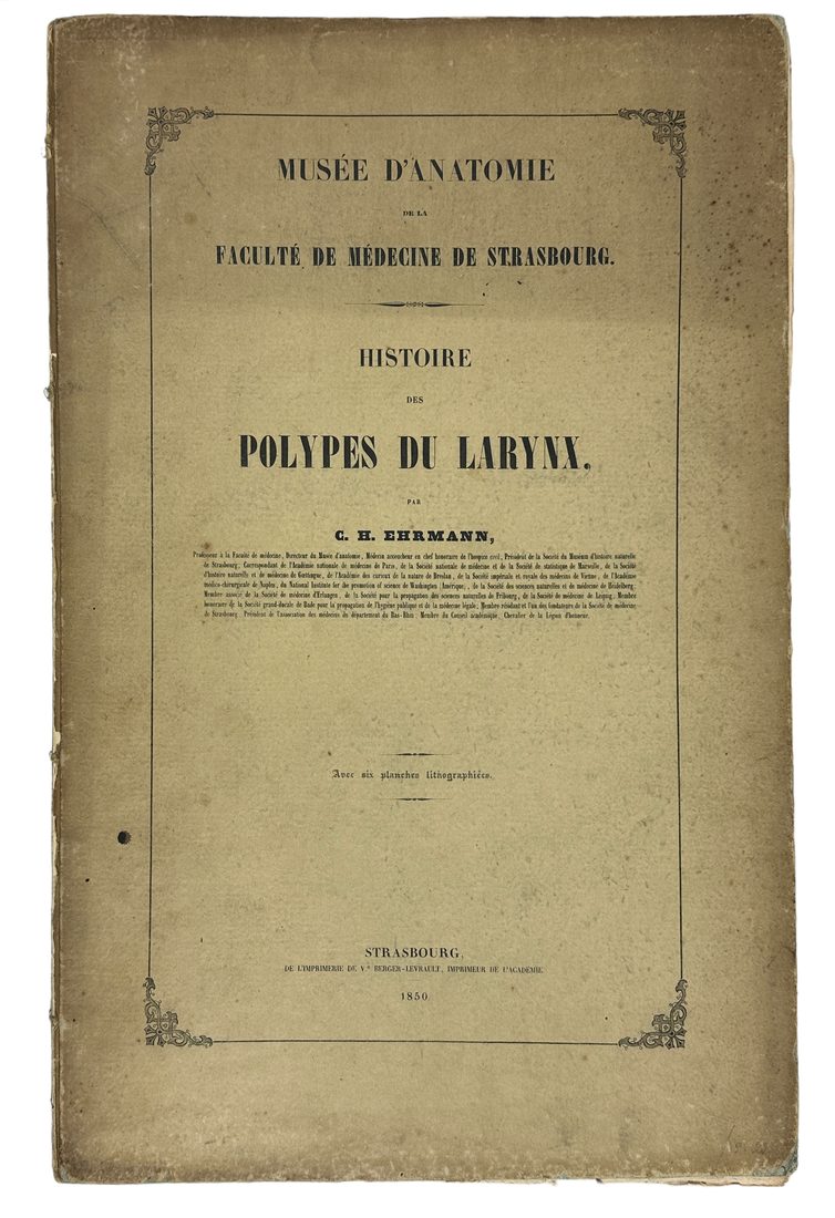 Musee d'anatomie de la faculte de medecine de Strasbourg : histoire des polypes du larynx — 11