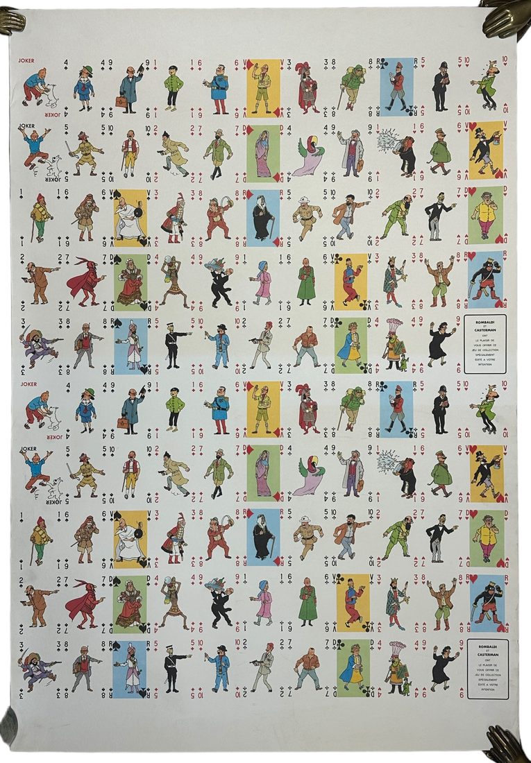 Planche Tintin avec deux jeux de cartes à découper — 2