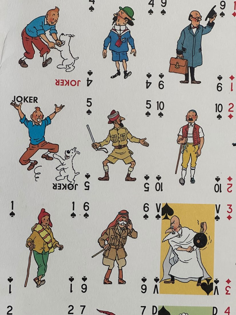 Planche Tintin avec deux jeux de cartes à découper — 3