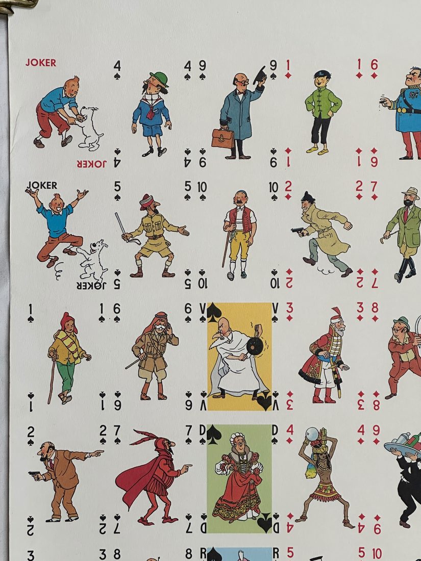Planche Tintin avec deux jeux de cartes à découper — 4