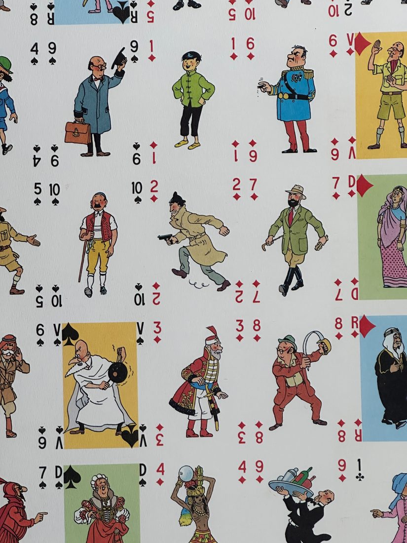 Planche Tintin avec deux jeux de cartes à découper — 6