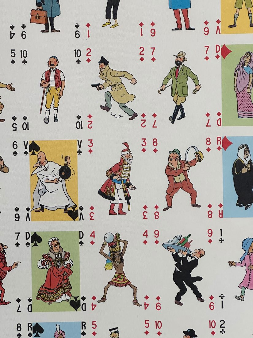 Planche Tintin avec deux jeux de cartes à découper — 7