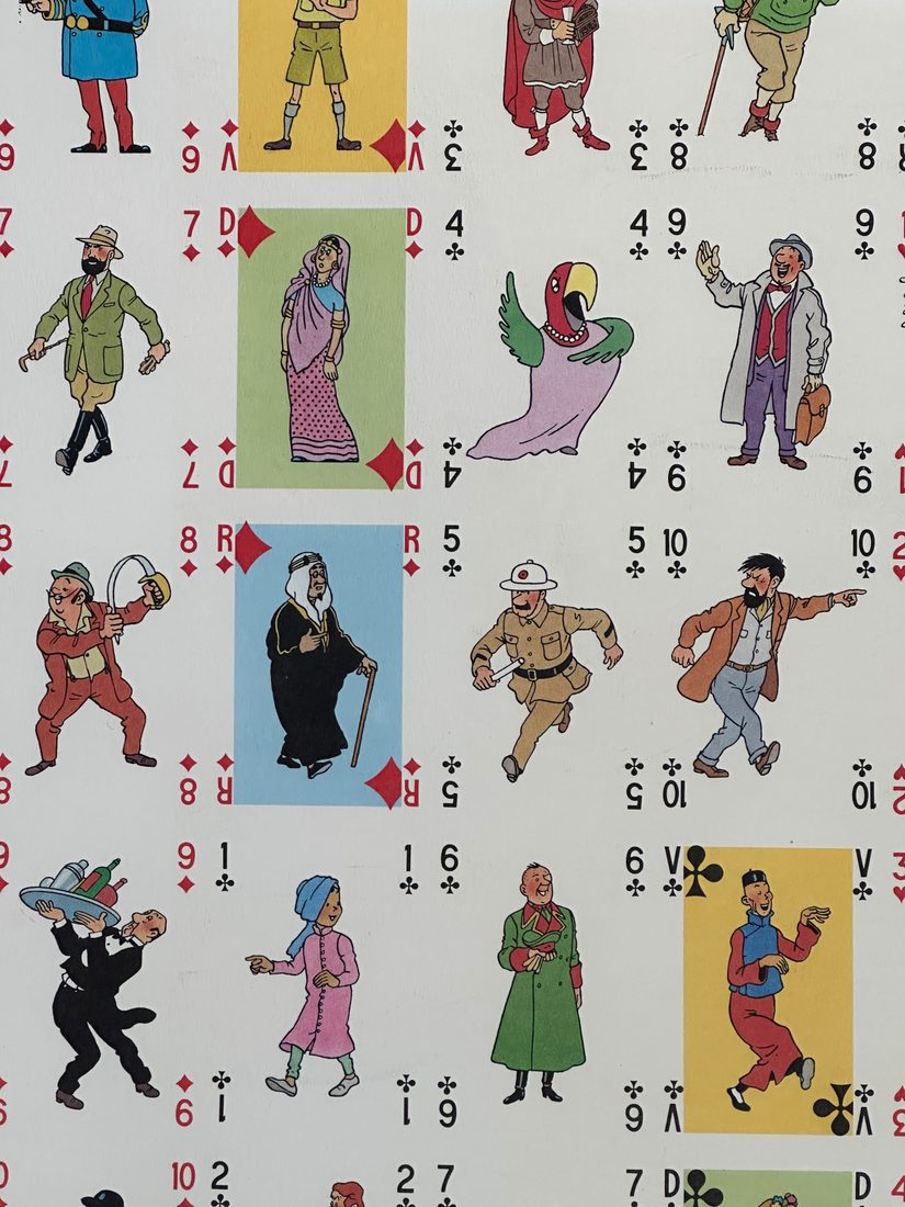 Planche Tintin avec deux jeux de cartes à découper — 8