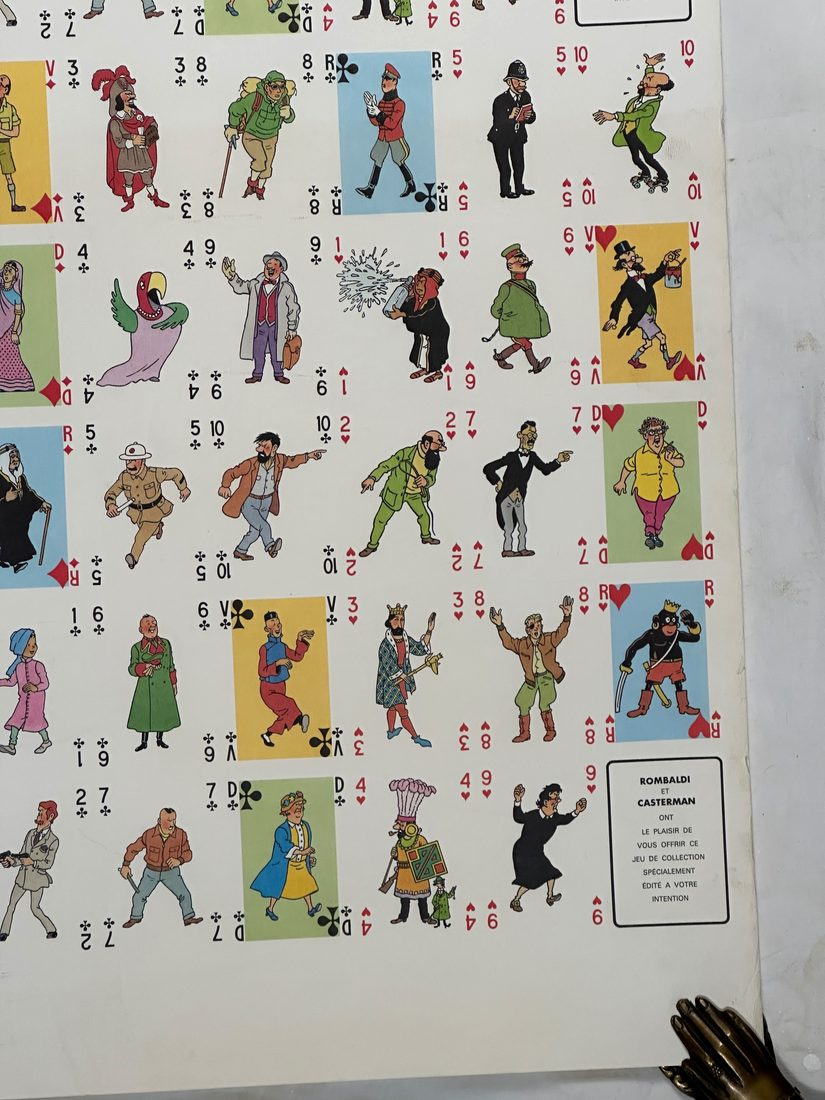 Planche Tintin avec deux jeux de cartes à découper — 9
