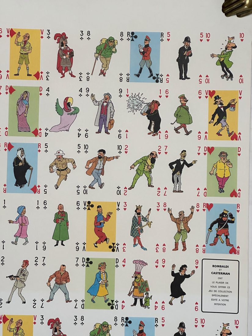 Planche Tintin avec deux jeux de cartes à découper — 10