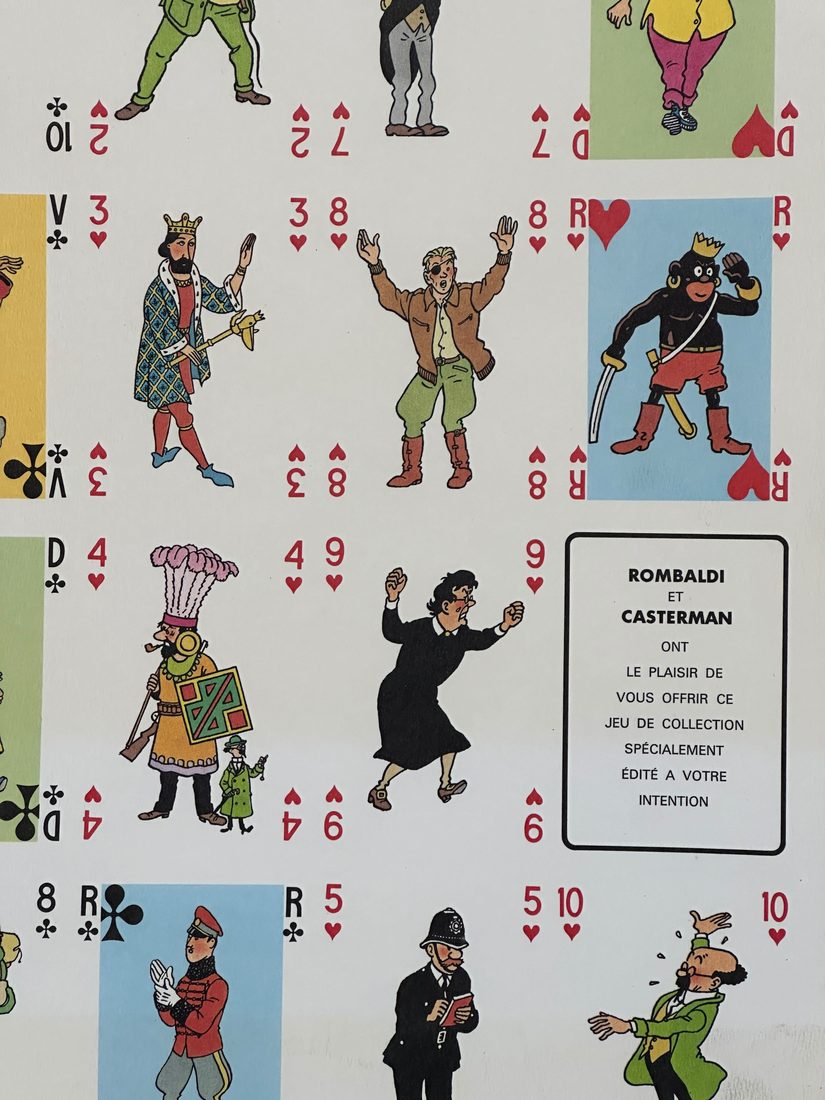Planche Tintin avec deux jeux de cartes à découper — 11